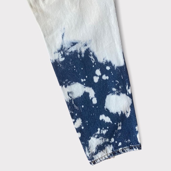 Fashion Nova Retro Bleach Distressed High Rise Skinny Denim Jean Size Large - Picture 3 of 11